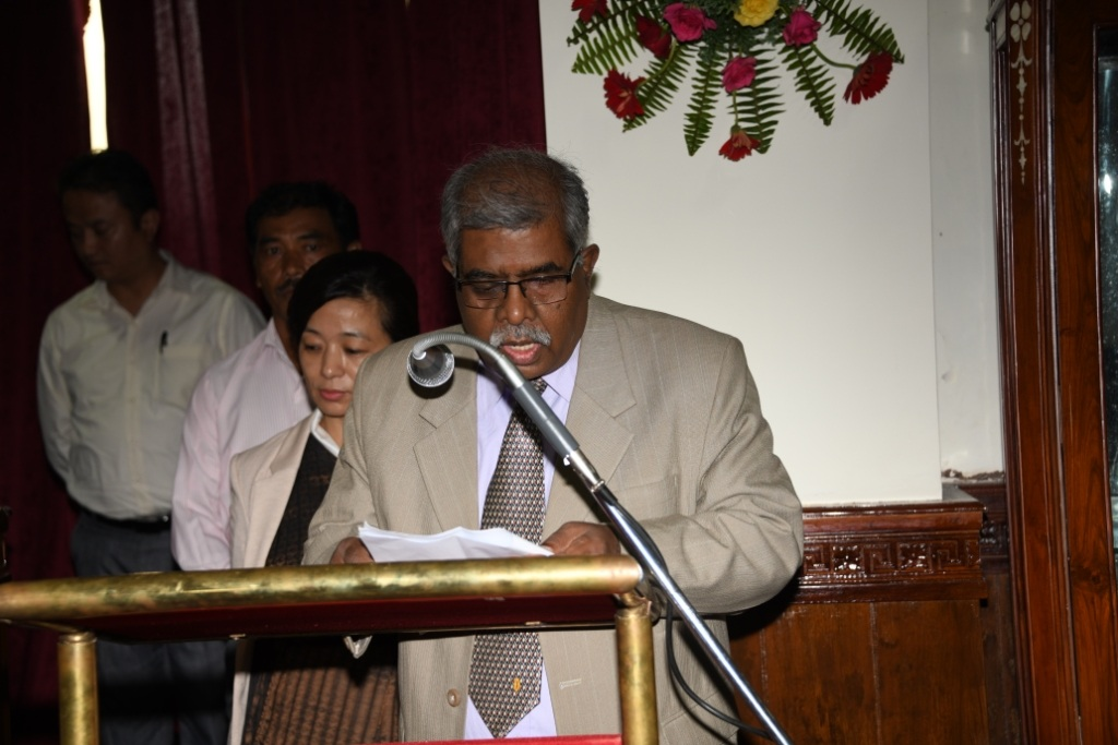 HONORABLE GOVERNOR SHRI GANGA PRASAD SWEARING IN AT RAJ BHAWAN